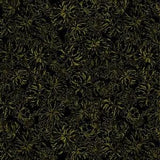 Metallic Peony Outlines Black/Gold 100% Cotton Fabric by The Yard