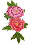 Peony flower Embroidered Iron on/Sew Patch [ 5.87"(w) x 7.07"(h) ]