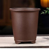 Simple unglazed breathable flower pot Yixing purple sand flower pot / orchid pot succulent planter/ garden green plant exhibition bonsai pot