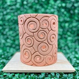 Terracotta swirls orchid pot, indoor orchid planter, orchid pot with holes, indoor garden pot, gardening gift, indoor plant pot