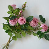 Dusty Pink Roses, Real Touch Roses, Old English Garden Roses, DIY Silk Bridal Bouquets, Table Centerpieces, Wedding Decorations