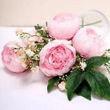 10 PINK 3" Faux SILK PEONY FLOWER Heads Wedding Party Events Home Decorations