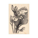 Orchid 995N Beeswax Rubber Stamps Flower Unmounted, Cling, Mounted Stamp Scenic, Landscape Stamping
