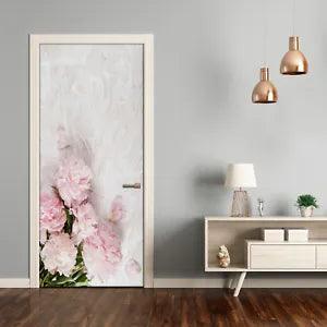 3D Home Art Door Wall Self Adhesive Removable Sticker Flowers Marble peonies