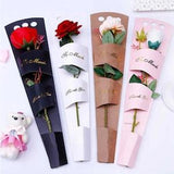 Wrapping Gift Box Flower, Carnation Flower Arrangement with handle rose flower, Home Decoration Wedding Mother's Day Gifts