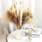 New Listing 107 Pcs 17.5 inch Natural Dried Pampas Grass D???cor,Dried Flower Bouquet for