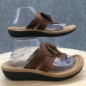 Cliffs By White Mountain Sandals Womens 11M Carnation Flower Thong C14724Z Brown