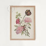 Peony Print, Peony Wall Decor, Vintage Botanical Print, Bedroom Wall Decor, Bouquet of Tulip, Peonies, Apple Tree Branch, Apple Blossom