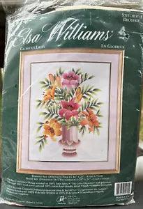 Elsa Williams Stitchery Crewel Embroidery Kit Glorious Lillies Michael LeClair