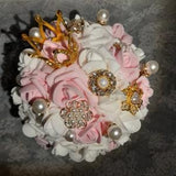 Pink Bridal Bouquet,Brooch Bouquet,Artificial Flowers Bouquet
