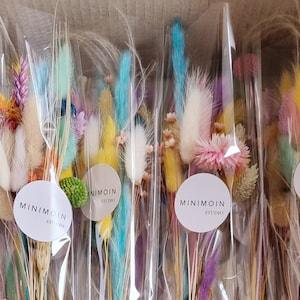 Colorful flower bouquet dried grass and mix wild flowers wedding favors gift ideas for girlfriend gift party decoration colorful dry  flower