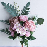 Dusty Pink Bouquet blush bouquet artificial bouquet hydrangea bouquet white rose bouquet boho bridal bouquet boho bouquet silk bouquet