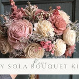 DIY KIT | Wood Flower Bouquet + Sola Wood Flowers, Raven Collection