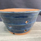 Medium Denim Blue Handmade Orchid Planter