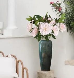 4 Bouquets Pink Peonies Artificial Flowers 27" long Stem Fake Peonies Silk