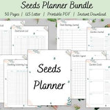 Seed Planner, Seed Planting Guide, Seed Planting Tracker,  Seed Calendar, Printable Seed Journal, Seed Garden, Seed Starting
