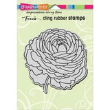 New Stampendous RUBBER STAMP cling FLOWER Single Ranunculus free USA ship
