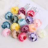 Artificial Peony Silk Heads Flower Wedding Christmas Home Decoration Flower 10pc