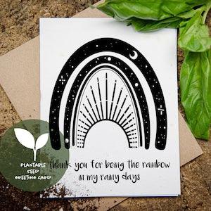 Thank you Greeting Card, Plantable Seed Card, Sustainable Gifting, Wildflower Seed Card, Flower Seed Card, Thankful for You Card, PNW