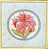 Vintage Sunset Stitchery Satin Lily Tiger Flower Crewel Embroidery Kits 5x5"
