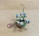 Artisan Dollhouse Miniature Hanging Plant Lily Flowers Garden Sculpted Colorful
