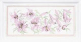 Diy Needlepoint Cross Stitch "Lilac Lilies" Embroidery Kit. Unprinted ???anvas