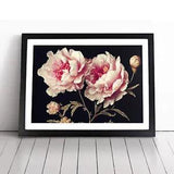 Vivacious Peony Flowers Framed Wall Art Poster Print Home Decor Picture Large
