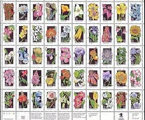 USA 1992 Wild Flowers/Plants/Nature/Orchids/Cacti/Lily/Poppy 50v sht (n44359)