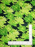Water Lillies Fabric Green Pond Lake Foliage Green Cotton Clothworks By The Yard