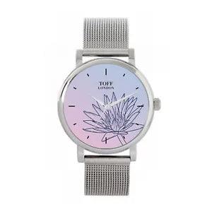 Toff London TLWS-17618 Ladies Blue Water Lilies Flower Watch