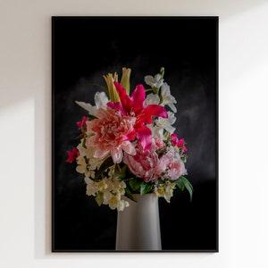 Renaissance Flower Bouquet Pink - Botany, Premium Fine Art Print, Certificate of Authenticity, Unframed, A5, A4