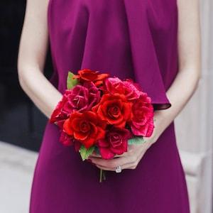 Romantic Mixed Roses Crepe Paper Flower Bouquet for wedding, anniversary, birthday, Valentine's