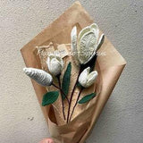 Handmade-Spinus Crochet Rose Bouquet, Mom Magnolia Flowers Bouquet, Handmade Artificial Gift for Girl Friend, Home Decor, Knitted Forever