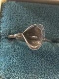 STERLING SILVER 3D CANNA LILY FLORAL RING SZ 5