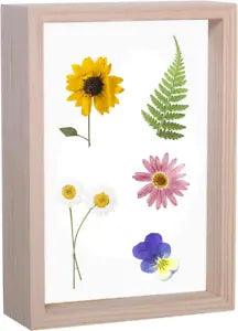 LONGWIN 3.5X5 Wood Picture Frames Double Sided Acrylic Plant Specimen Pressed Fl