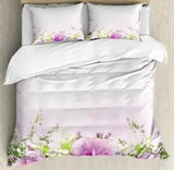 Flowers in Bloom Duvet Cover Set Twin Queen King Sizes with Pillow Shams