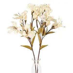 2PCS Artificial Flowers Lily Faux Greenery Long Stem Fall Silk Flower