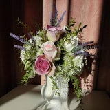 Bouquet Boho Bridal Bouquet Rustic Lavender Wedding Fall Bridal Lavender Bouquet Wedding Sets Purple Bouquet Wildflower Wedding Flowers Rose