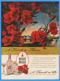 1945 Dixie Belle Gin Ad Carnation State Flower Of Ohio Everett Henry Art