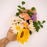 Felt Flower Bouquet with eucalyptus, Floral nursery decor, Flower decor