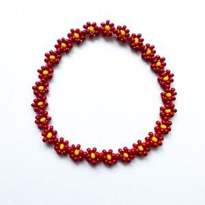 SUNFLOWER BRACELET - MAROON