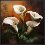 White Calla Lilies 1 - Chart Counted Cross Stitch Patterns Needlework DMC