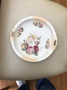 Germany Hand Painted Plate Roses / Peonies  10???