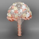 5 colour patterns to select from: Lavish Wedding/Bridal Chandelier Satin Rose/Flower Gem Bouquet- New worldwide