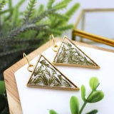 Pressed flower earrings, Resin flower, Dry flower earrings, Pressed leaf earrings, Handmade resin, Resin jewelry
