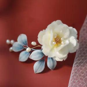 Original Intangible Heritage Velvet Flower Ancient Style Hanfu Peony Hairpin New