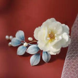 Original Intangible Heritage Velvet Flower Ancient Style Hanfu Peony Hairpin New