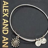 Alex and Ani Water Lily Charm Bracelet