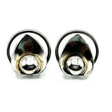 Vintage Modernist Silver Tone Calla Lily Flower Lightweight Screw Back Earrings