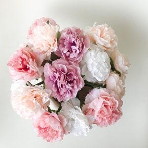 SALE - Romantic, peony minimalist pastel faux floral bouquet